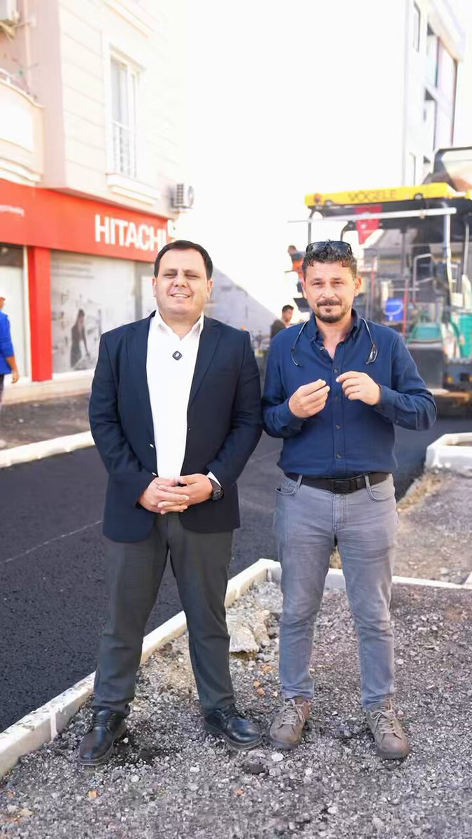 Dalaman'da Cengiz Topel Caddesi'ne Sıcak Asfalt Çalışması