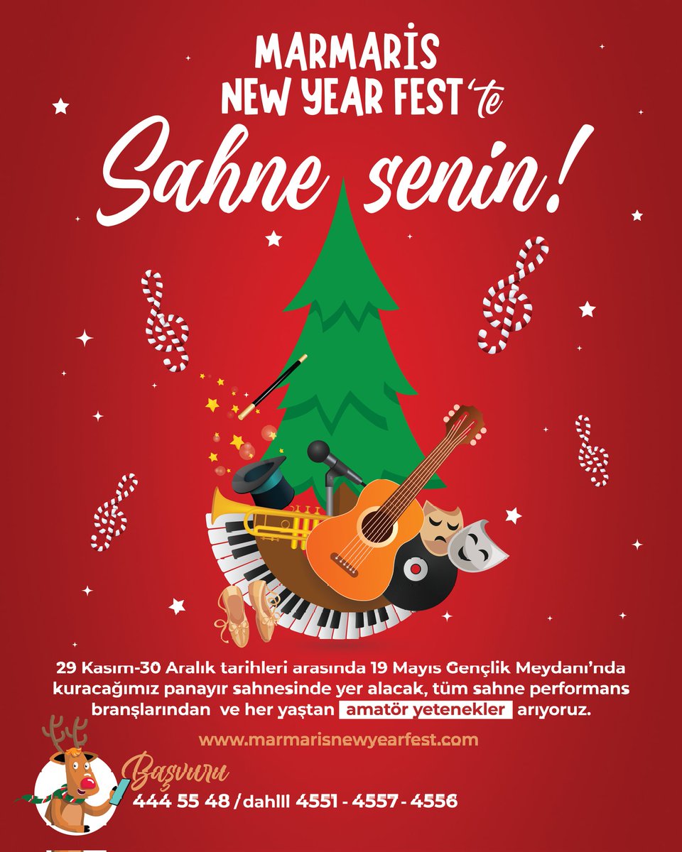 Marmaris'te Yılbaşı Festivali'nde Sahne Sırası Yetenekli Sanatçılarda