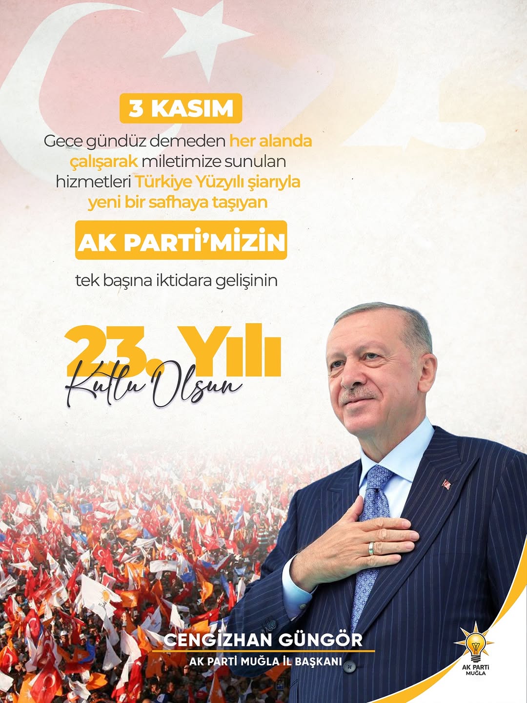 AK Parti, İktidara Gelişinin 23. Yılını Kutluyor