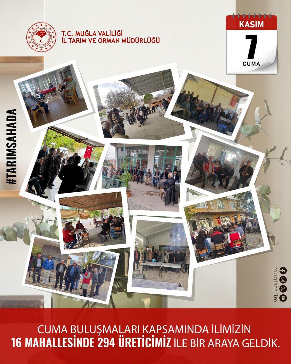 Muğla'da Tarım Sahada Projesi Kapsamında Üreticilerle Buluşmalar Devam Ediyor