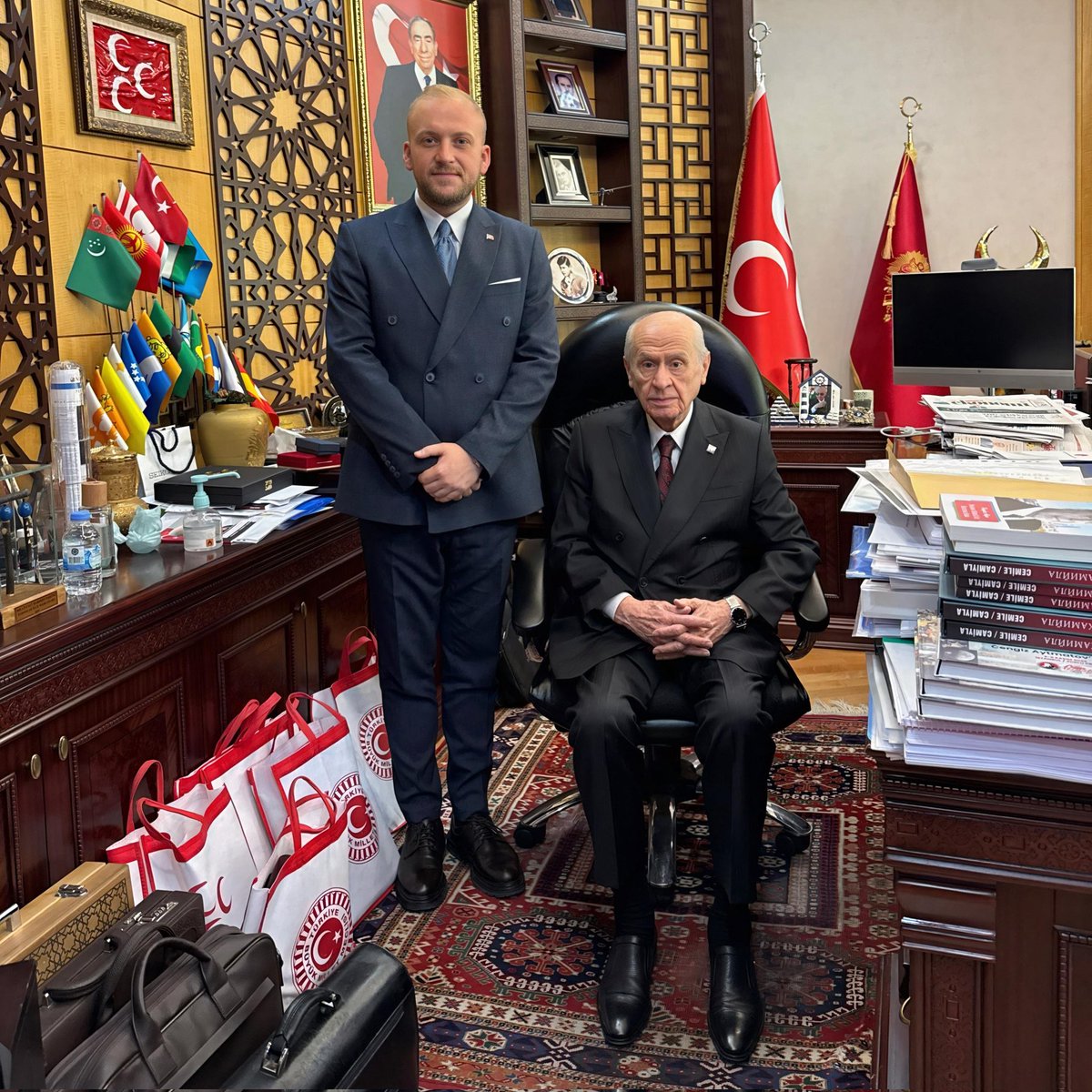 MHP Muğla İl Başkanı Burak Demirel, Genel Başkan Devlet Bahçeli'yi Ziyaret Etti