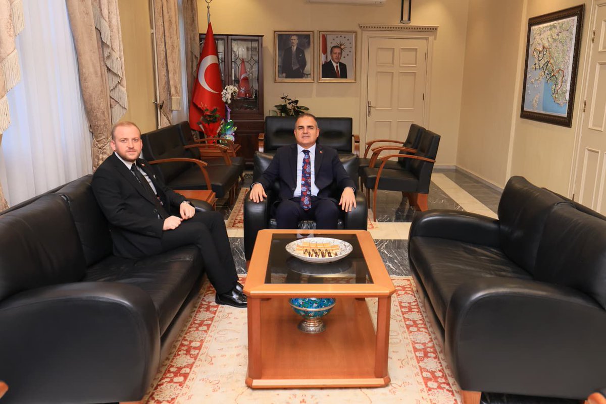 MHP Muğla İl Başkanı Burak Demirel, Vali İdris Akbıyık'ı Makamında Ziyaret Etti