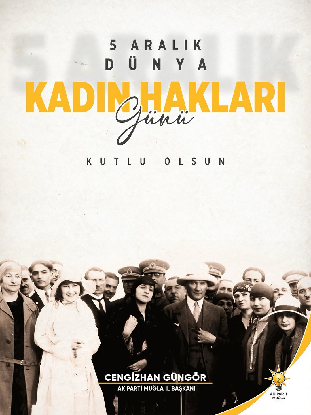 5 Aralık Dünya Kadın Hakları Günü Kutlandı