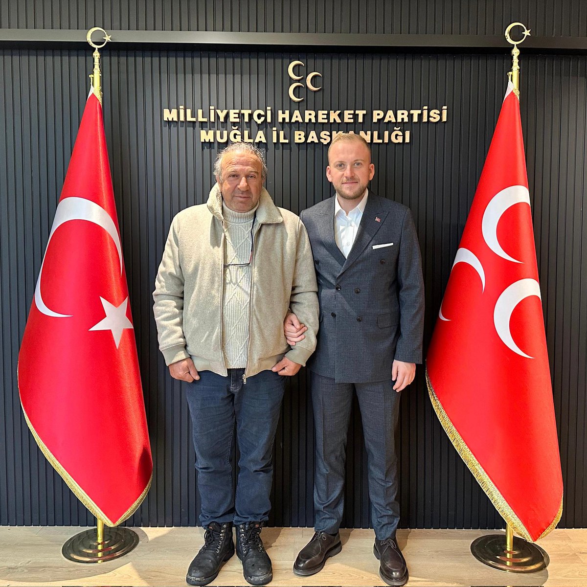 İbrahim Çetinkaya, MHP Muğla İl Başkanı Burak Demirel'i Ziyaret Etti