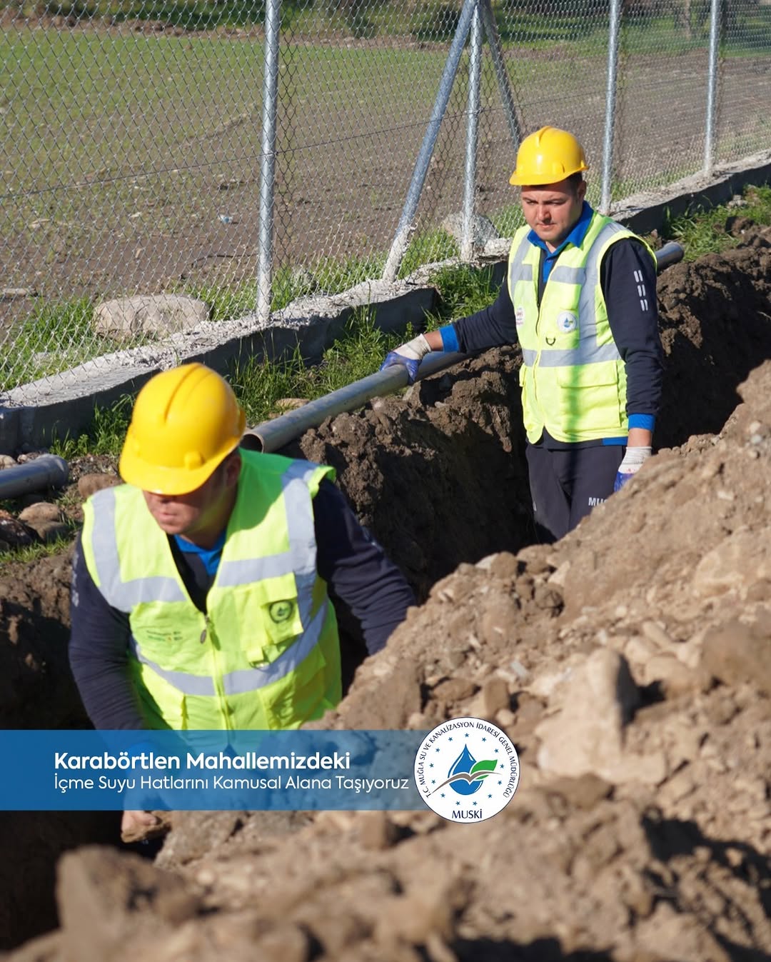 Muğla'da Karabörtlen Mahallesi İçme Suyu Hatları Kamusal Alana Taşınıyor