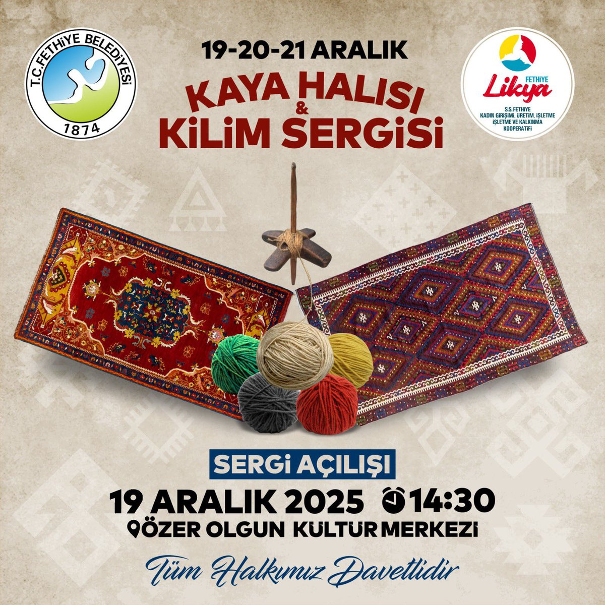 Fethiye'de Kaya Halısı ve Kilimi Sergisi Sanatseverlerle Buluşuyor