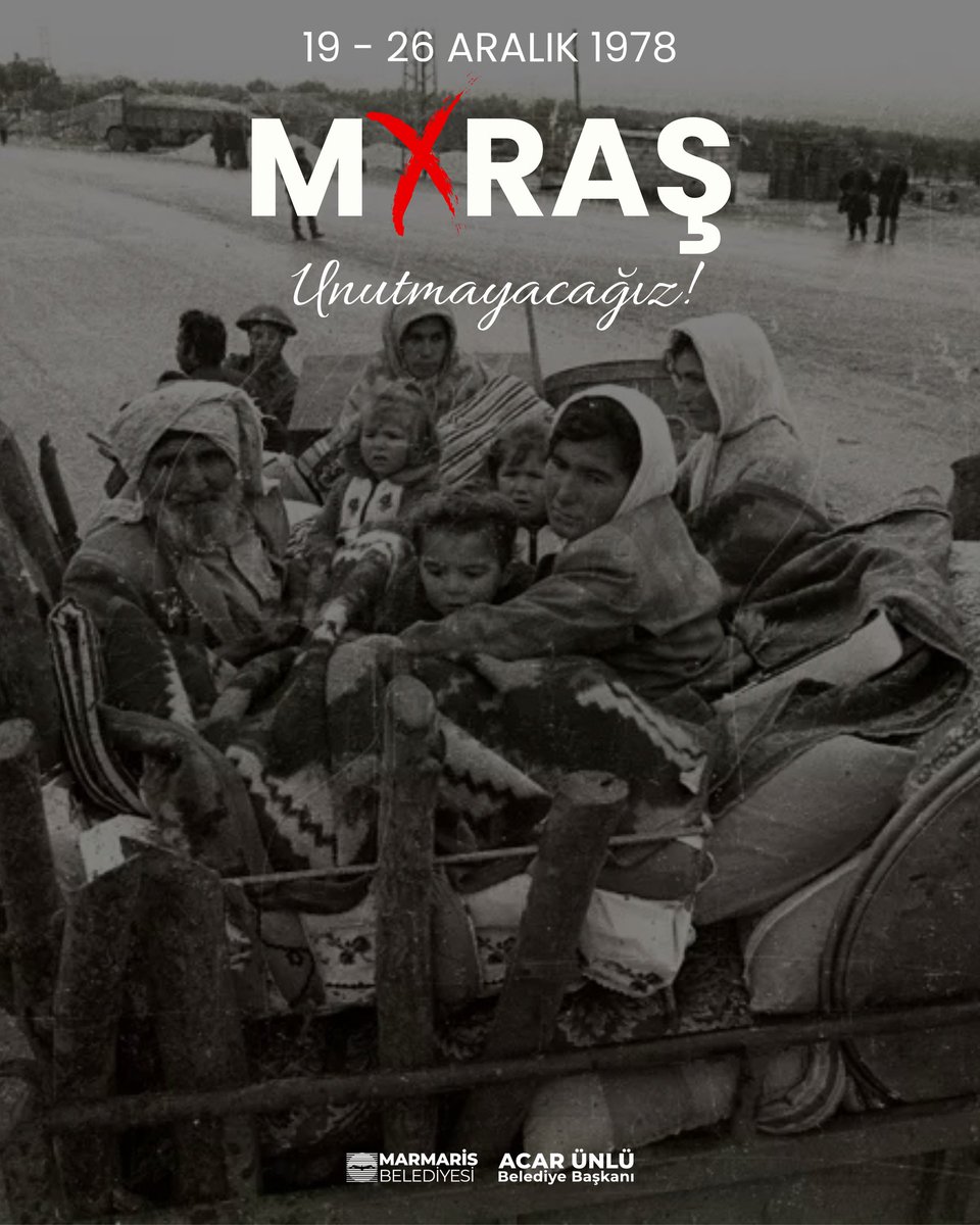 Marmaris Belediyesi'nden Maraş Katliamı Anma Mesajı