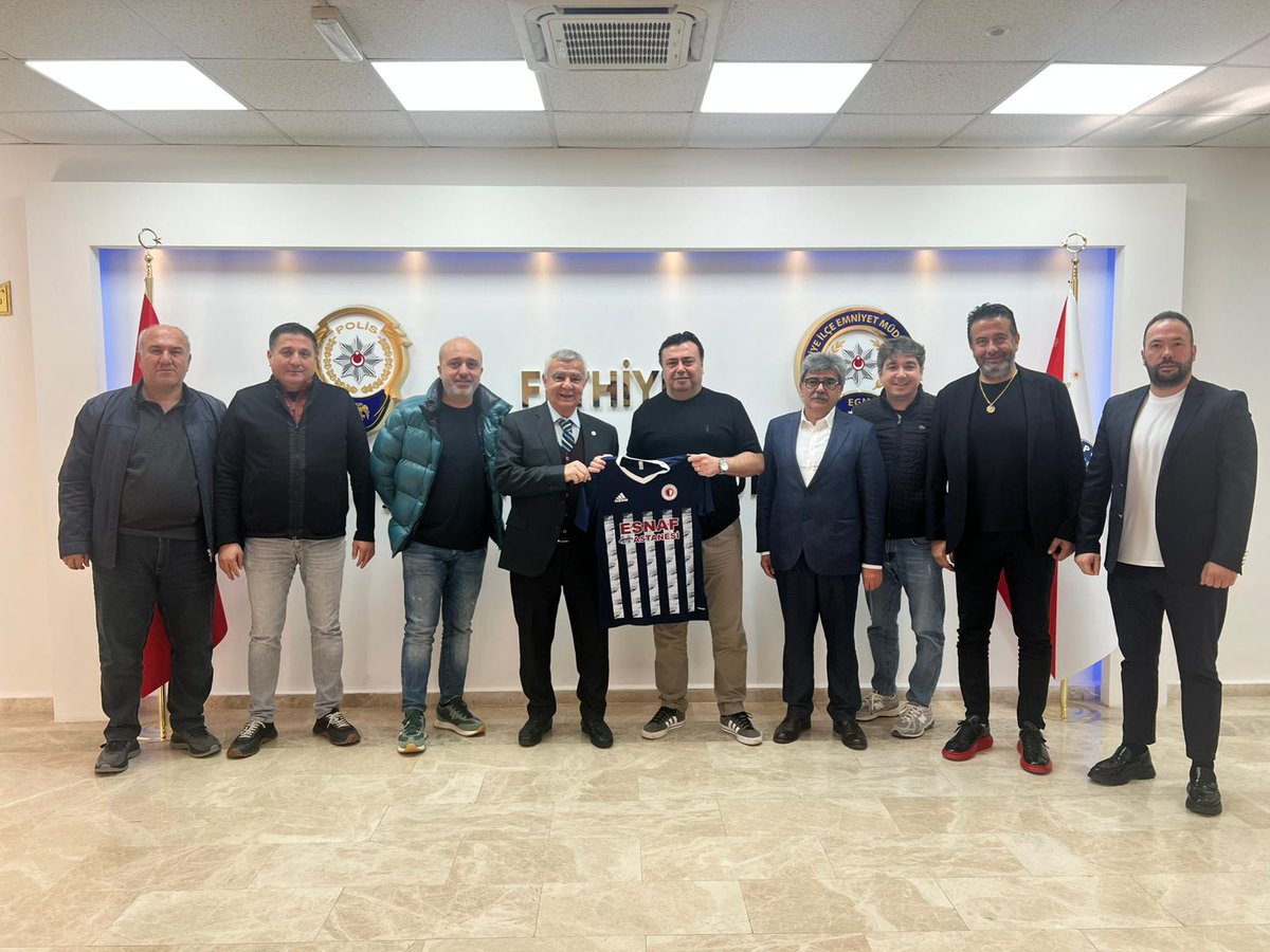 Fethiyespor Başkanı Esat Bakırcı, İlçe Emniyet Müdürlüğü'nde