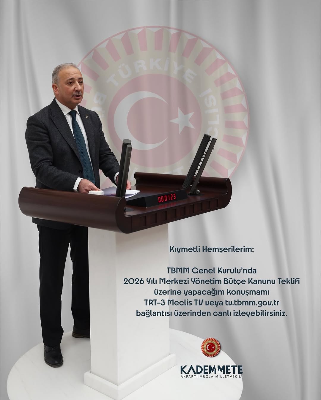 AK Partili Kadem Mete'den TBMM'de 2026 Bütçe Konuşması