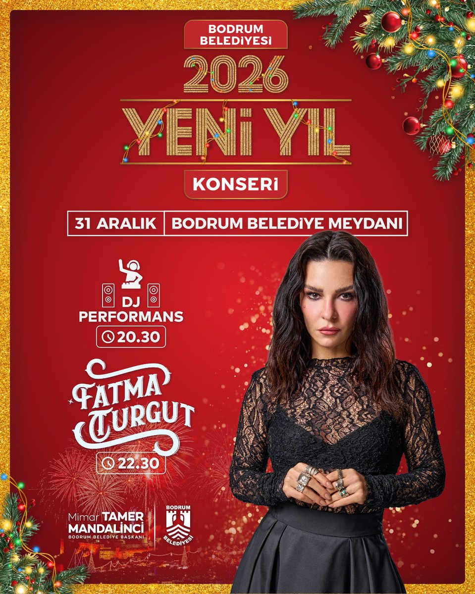 Bodrum'da Yeni Yıl Coşkusu Fatma Turgut ile Sahne Alacak