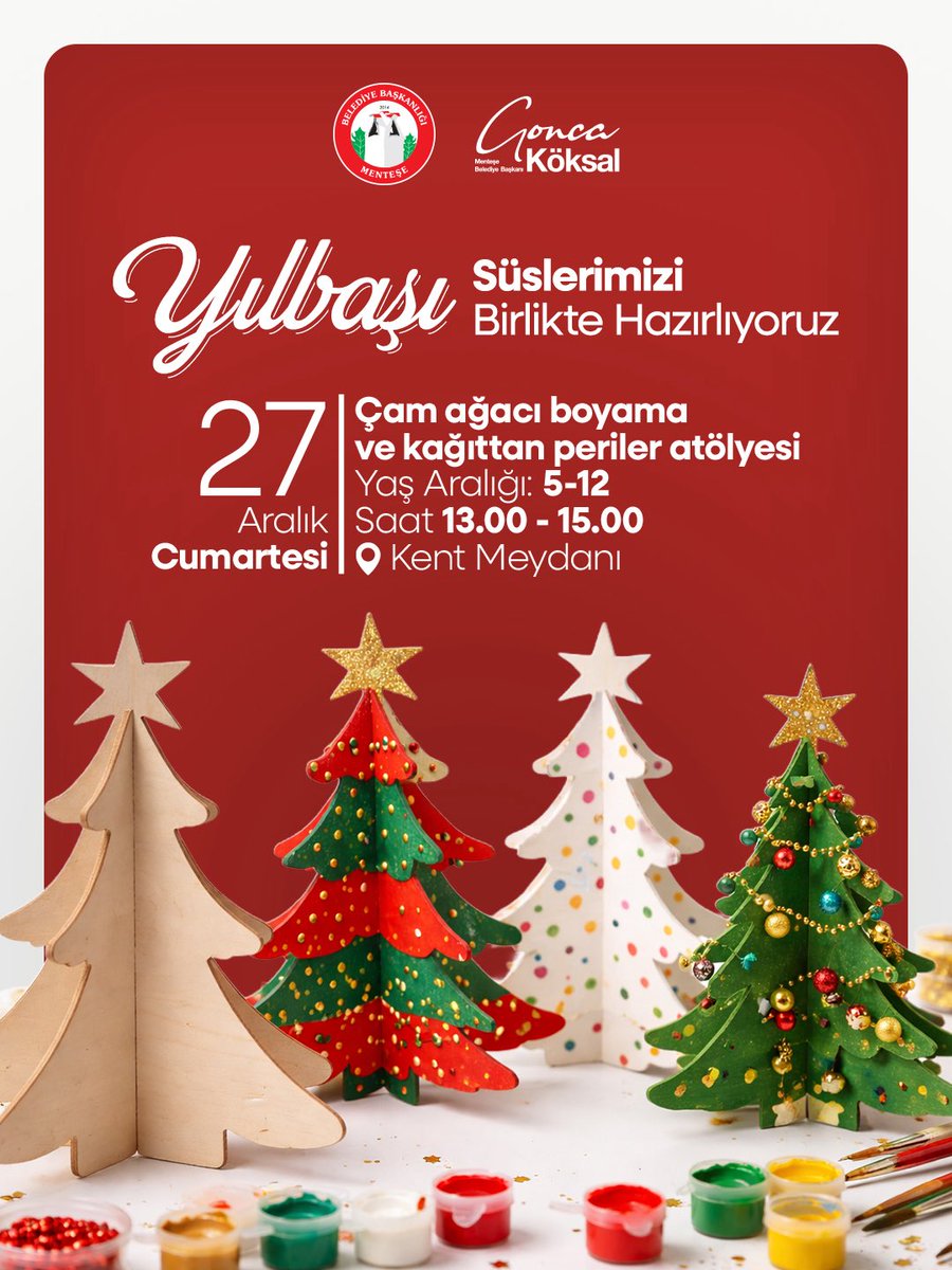 Menteşe'de Çocuklar Yeni Yıl Süslerini Kendileri Yapacak
