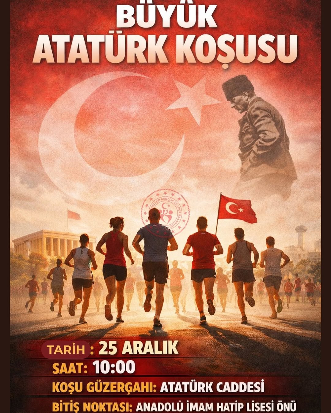 Yatağan'da Büyük Atatürk Koşusu Nedeniyle Trafik Kısıtlaması