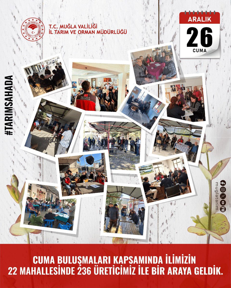 Muğla'da 236 Üretici İle Tarım Değerlendirmesi Yapıldı