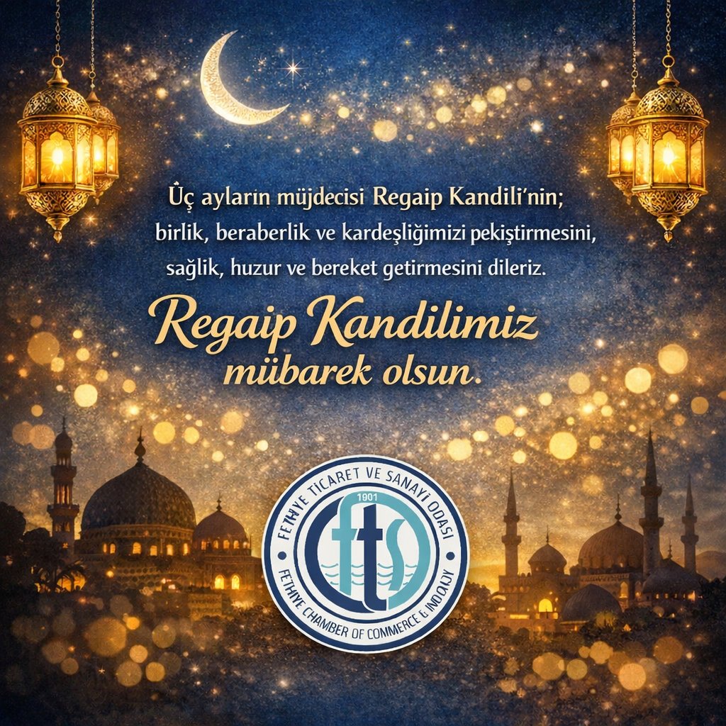 Fethiye Ticaret ve Sanayi Odası'ndan Regaip Kandili Mesajı