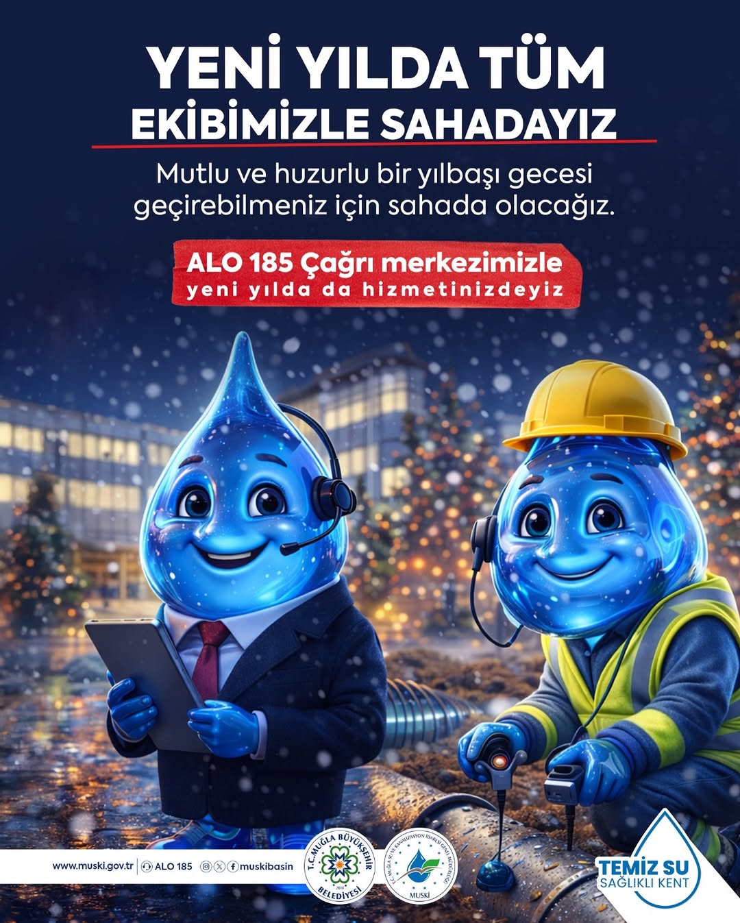 Muğla Büyükşehir Belediyesi Yılbaşı Gecesi Hizmette Olacak