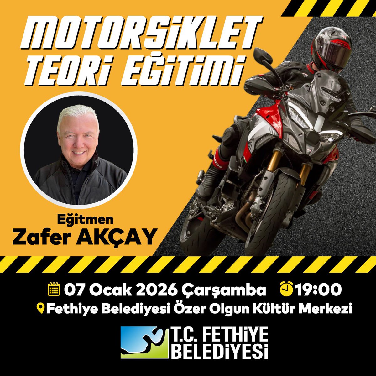 Fethiye'de Ücretsiz Motosiklet Teori Eğitimi Düzenleniyor