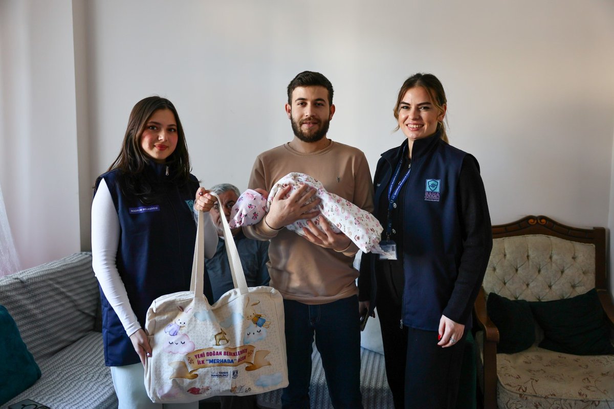 Bodrum'da Yeni Yılın İlk Bebeği Eylül'e Hoş Geldin Ziyareti