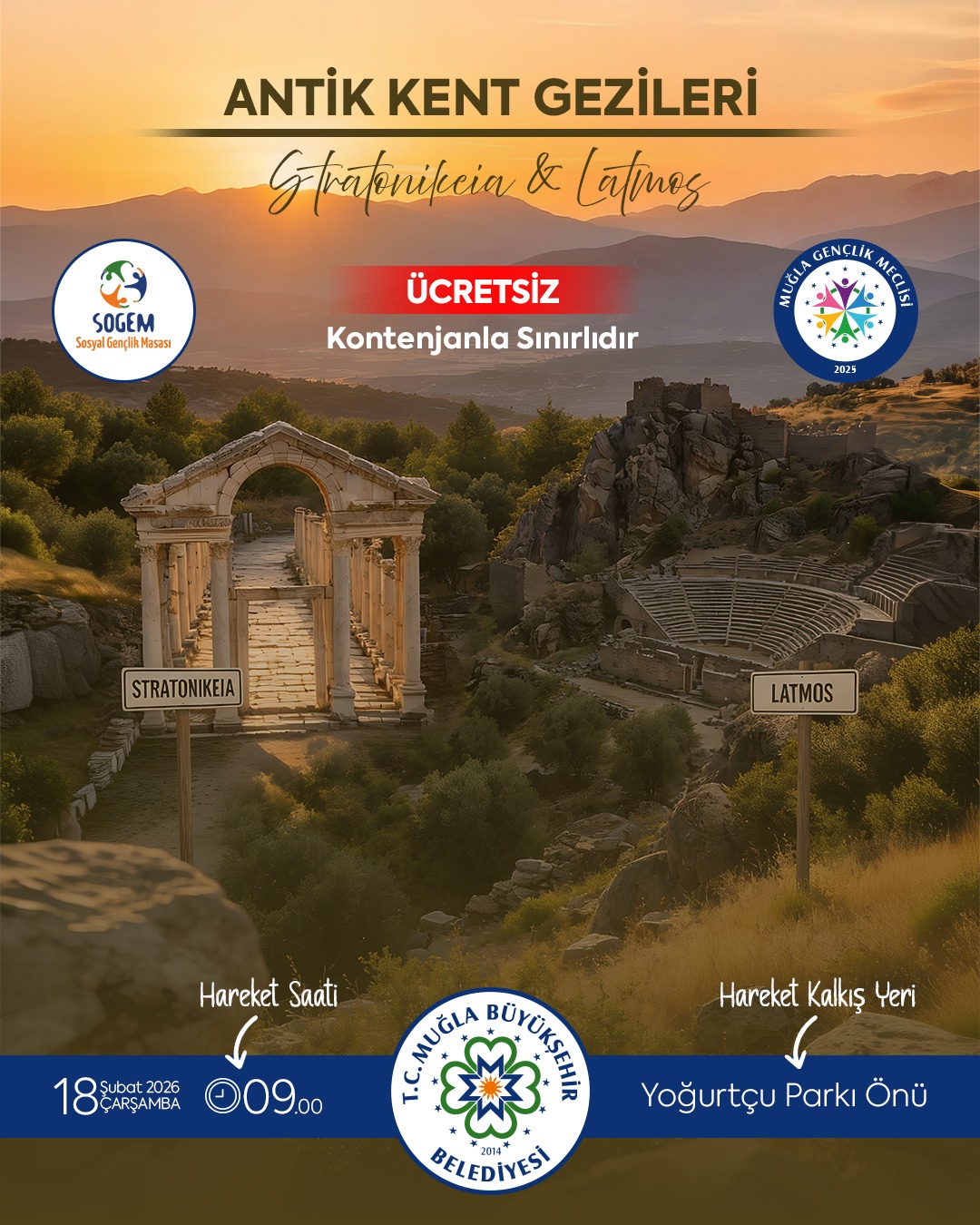 Muğla'da Tarihe Yolculuk: Ücretsiz Antik Kent Gezileri Başlıyor