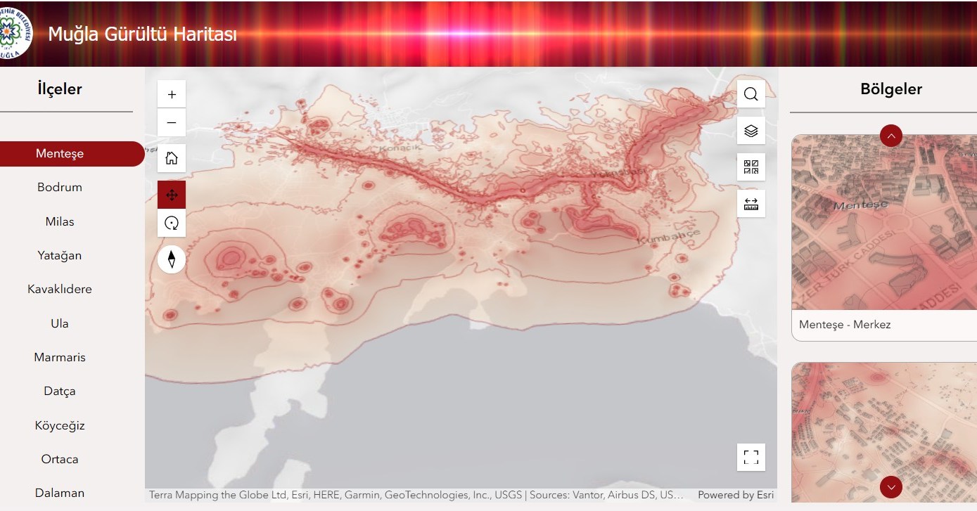 Muğla'da Gürültü Kirliliği Haritalandırıldı: İlçe İlçe Gürültü Seviyeleri Görüntülenebiliyor