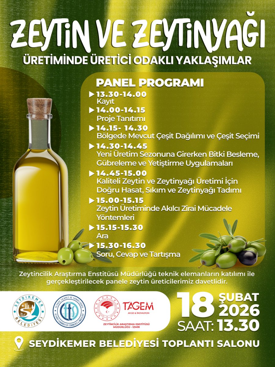 Fethiye ve Seydikemer'de Zeytin Üreticileri İçin Önemli Panel