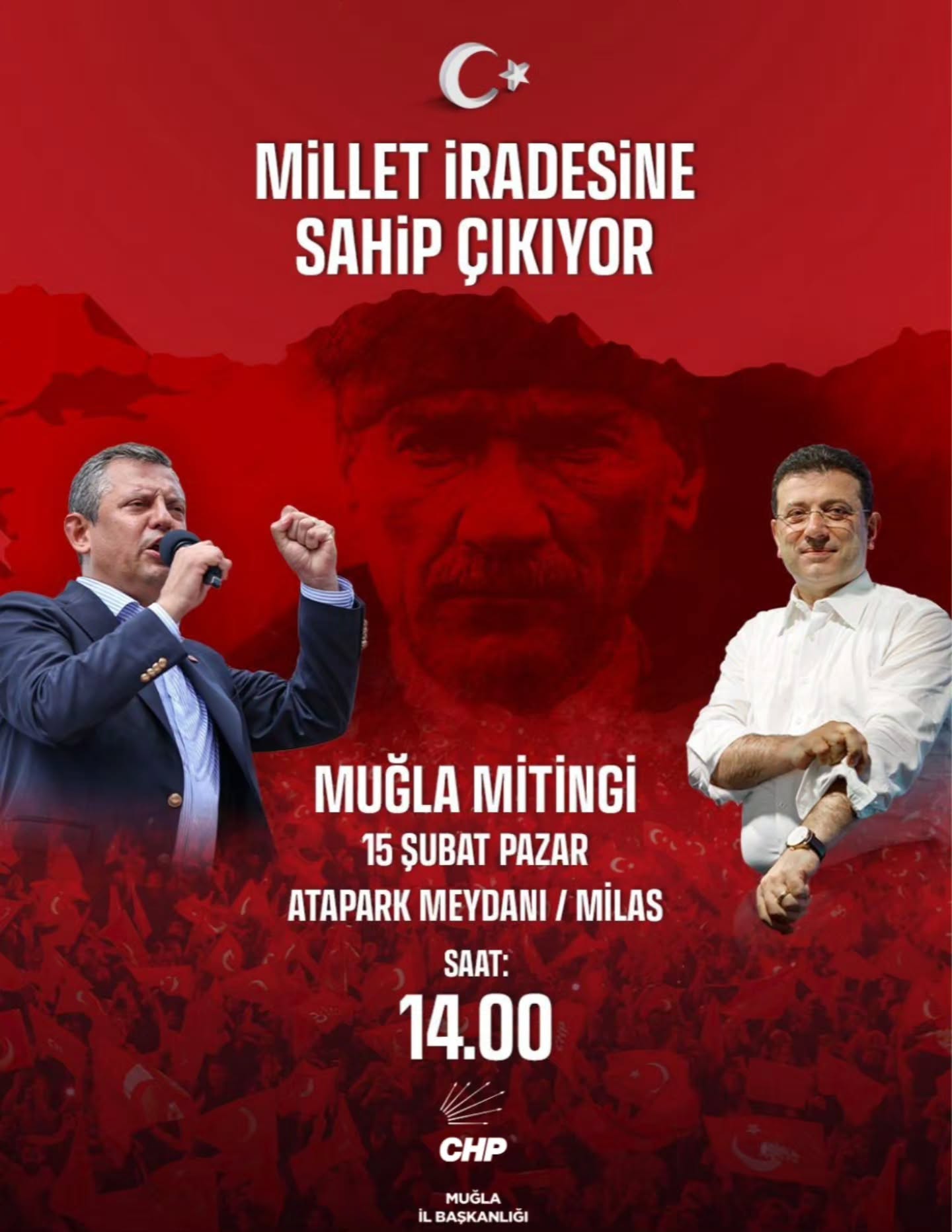 CHP Genel Başkanı Özgür Özel, 15 Şubat'ta Milas'ta Halkla Buluşuyor