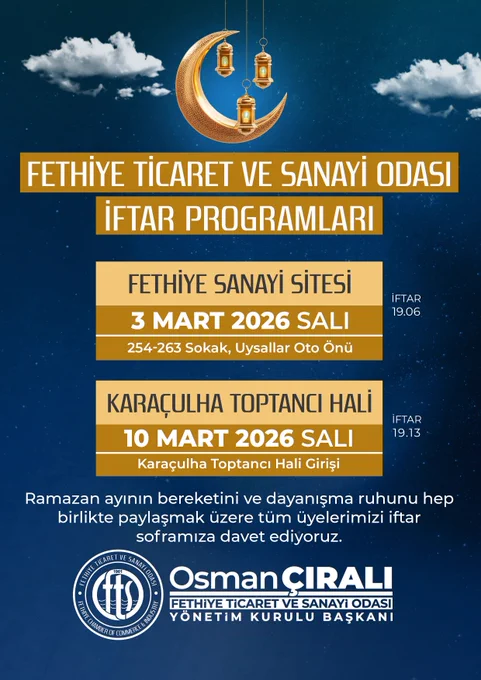 Fethiye'de Ramazan İftar Programları Duyuruldu