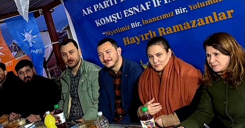 AK Parti Muğla Yatağan'da Komşu Esnaf ile Sofrada Buluştu
