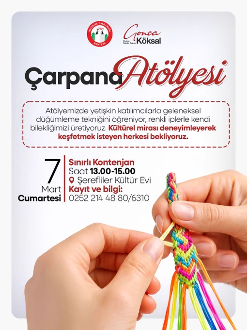 Menteşe Belediyesi Çarpana Atölyesi Kayıtları Başladı