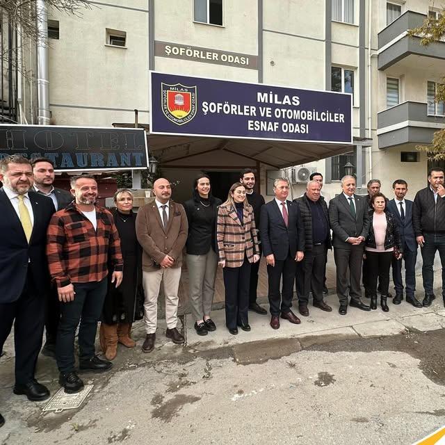 Milas'ta Önemli Ziyaret: AK Parti Heyeti, Şoförler ve Otomobilciler Esnaf Odası'nı Ziyaret Etti