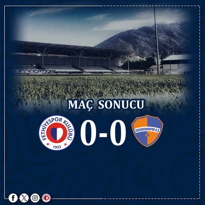 Fethiyespor - İskenderunspor Karşılaşması Berabere Bitti