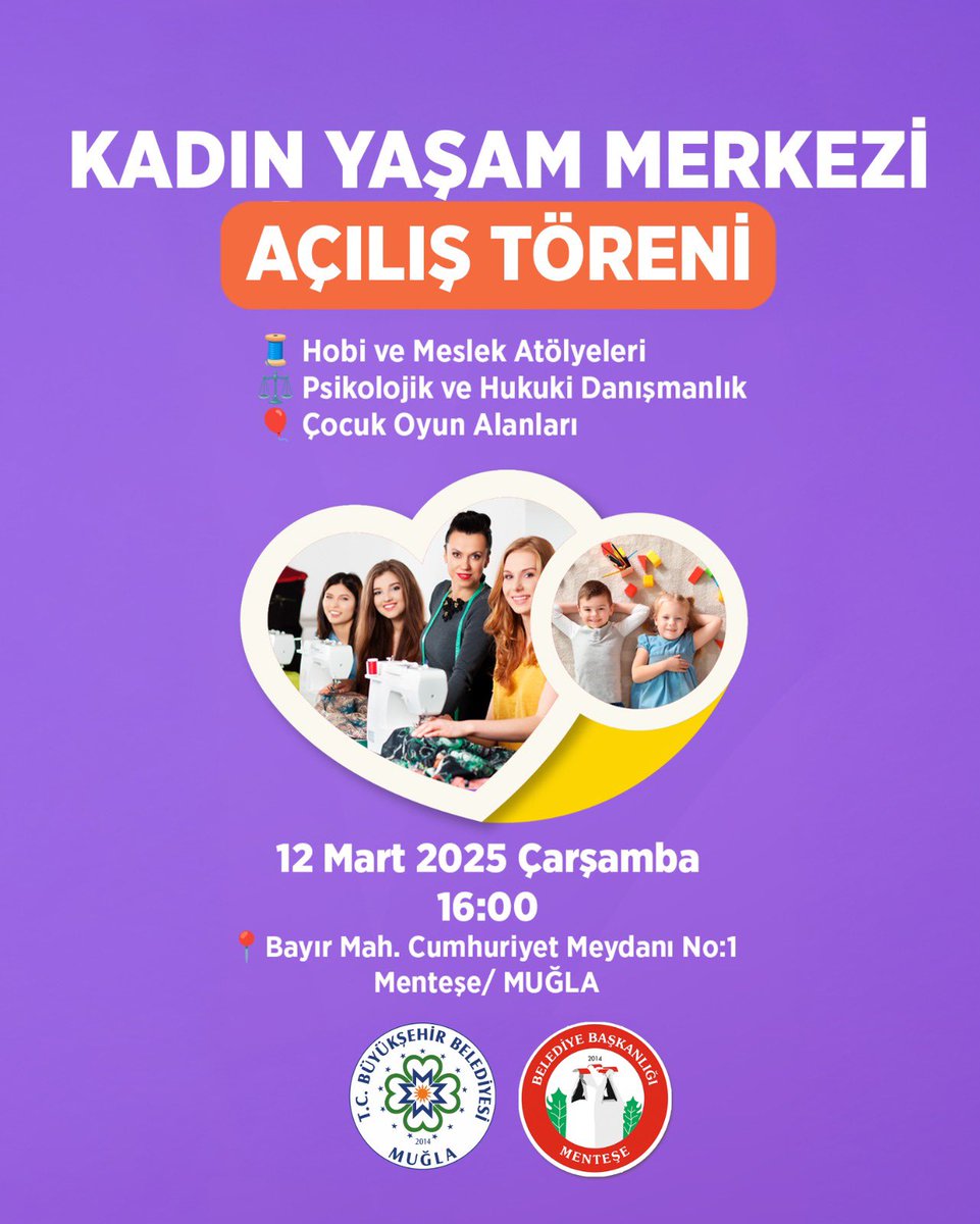 Menteşe Belediyesi'nden Kadın Yaşam Merkezi Açılışı