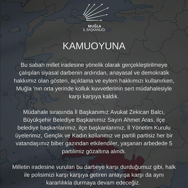 Muğla'da Seçim Sonrası Gösterilere Polis Müdahalesi