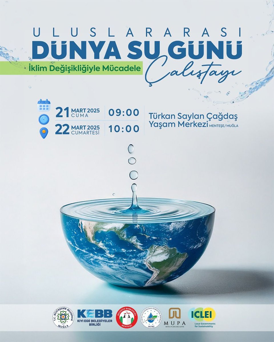 Menteşe Belediyesi, Dünya Su Günü ve İklim Değişikliği Çalıştayına Ev Sahipliği Yapacak