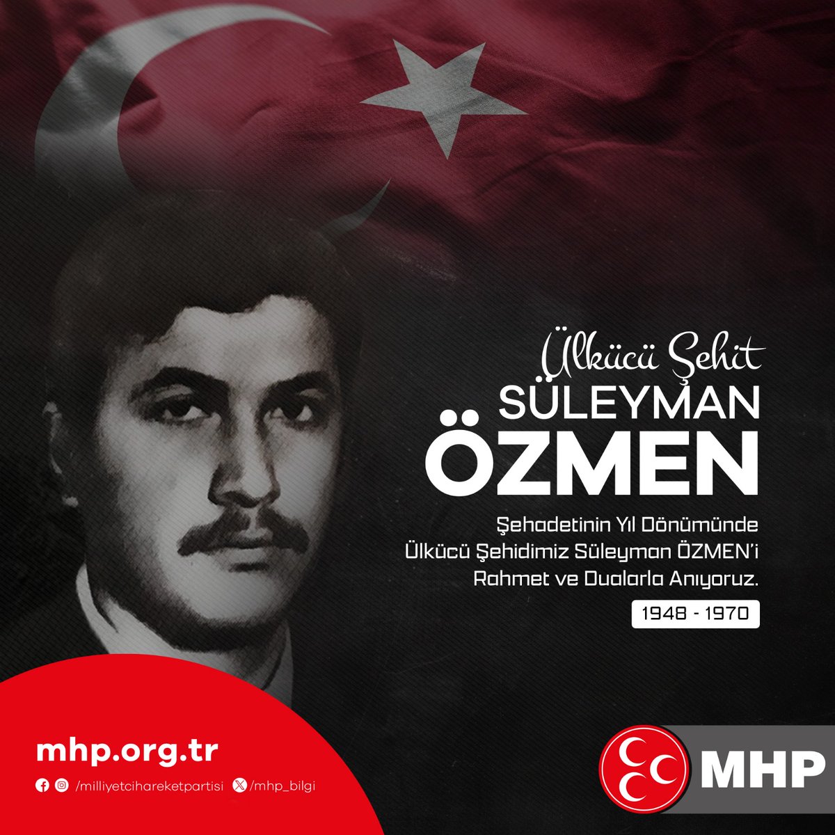 Muğla'da Ülkücü Şehit Süleyman Özmen Yıl Dönümünde Anıldı