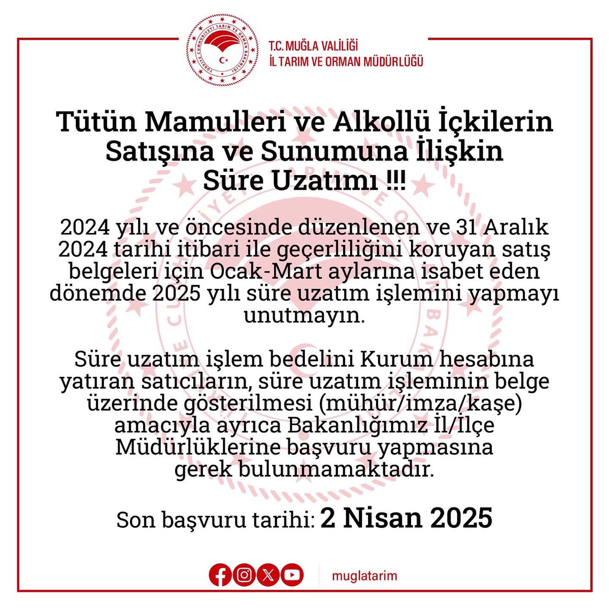 Muğla'da Tarımsal Destek Ödemeleri İçin Son Tarih Belirlendi