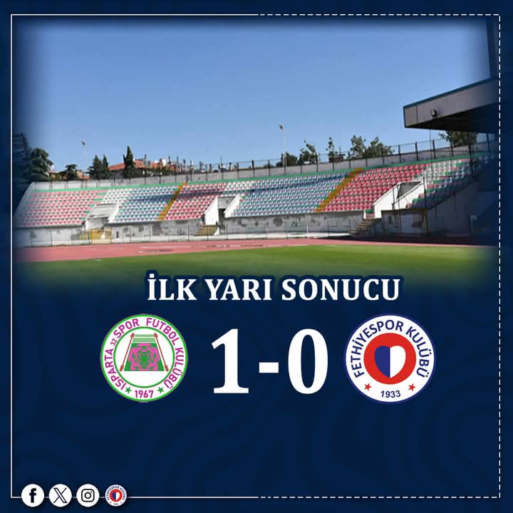 Fethiyespor, Isparta 32 Spor'a Karşı İlk Yarıyı Mağlubiyetle Kapattı