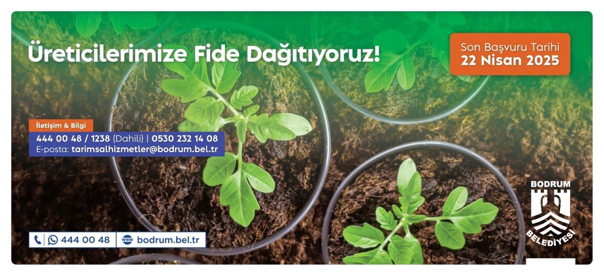 Bodrum'da Çiftçilere Yazlık Sebze Fidesi Desteği