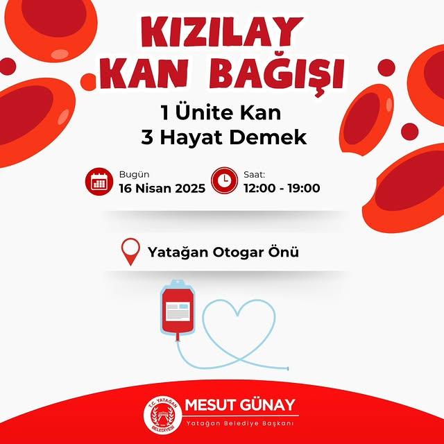 Yatağan'da Bugün Kan Bağışı Kampanyası Başlıyor