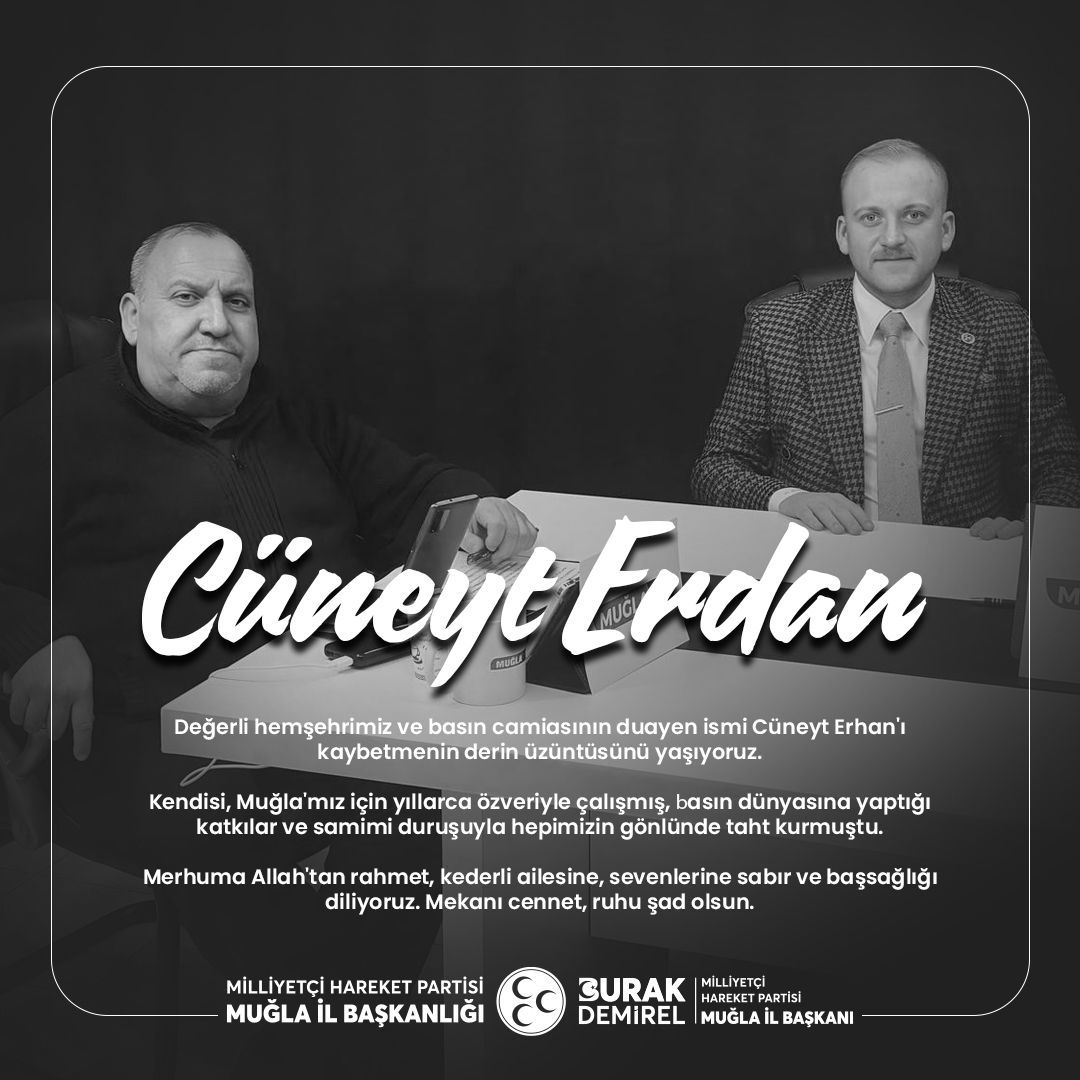 Muğlalı Gazeteci Cüneyt Erdan Vefat Etti