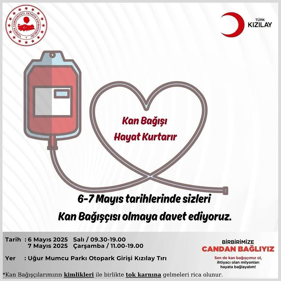 Fethiye'de Kan Bağışı Etkinliği: Hayat Kurtarmak Elinizde