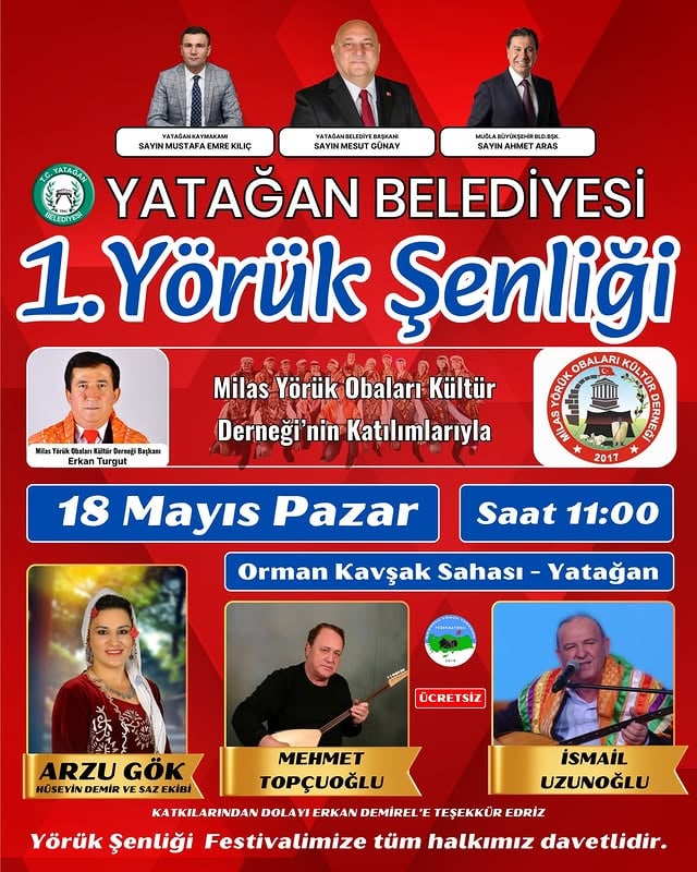 Yatağan'da Geleneklere Saygı: Yörük Şenliği ile Kültürel Miras Yaşatılıyor