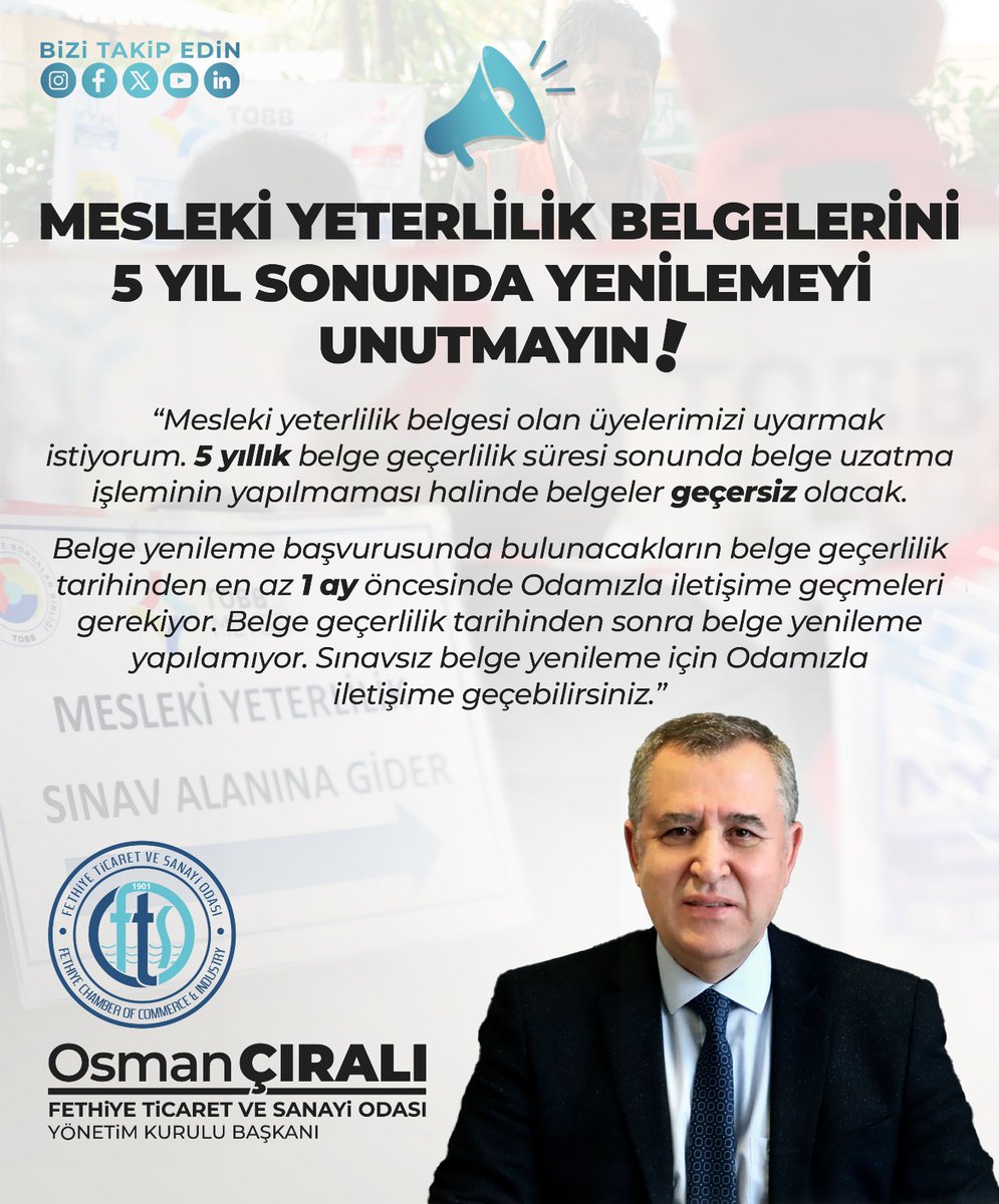 Mesleki Yeterlilik Belgesi Sahibi İşçiler Dikkat! Belge Yenileme Süreci Başladı