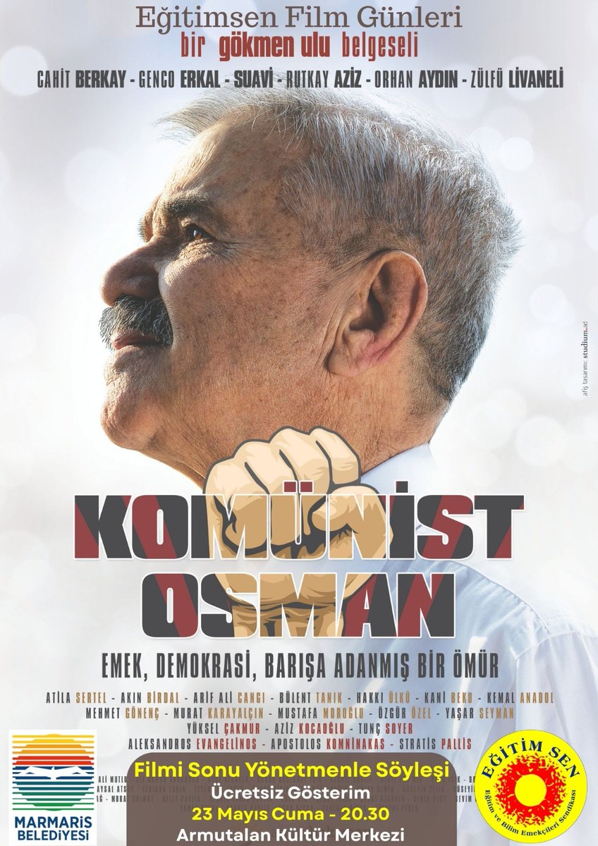 Marmaris'te Komünist Osman Belgeseliyle Emek, Barış ve Demokrasi Mücadelesi Anılıyor