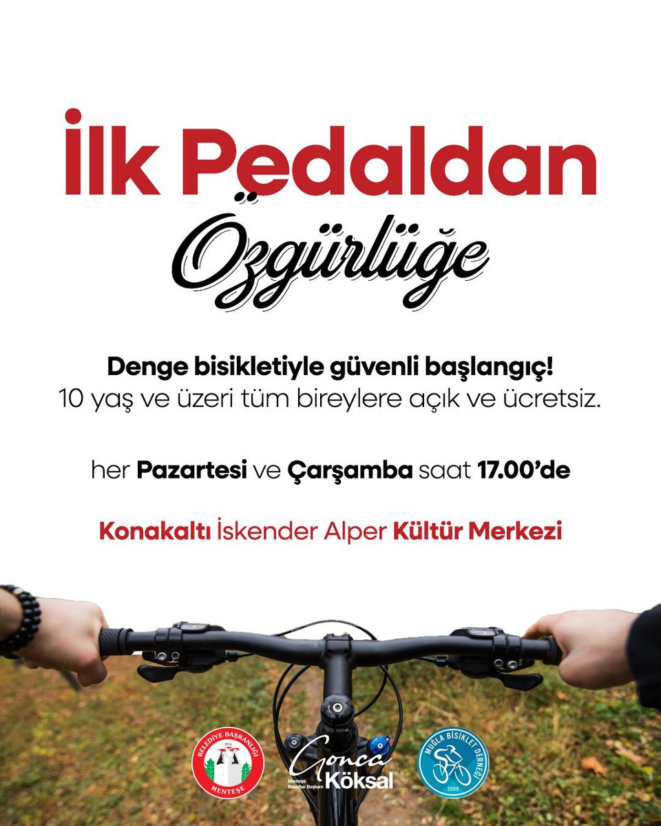 Menteşe'de Ücretsiz Bisiklet Eğitimleri Başladı: İlk Pedaldan Özgürlüğe Projesiyle Her Yaşta Bisiklet Sürme Becerisi