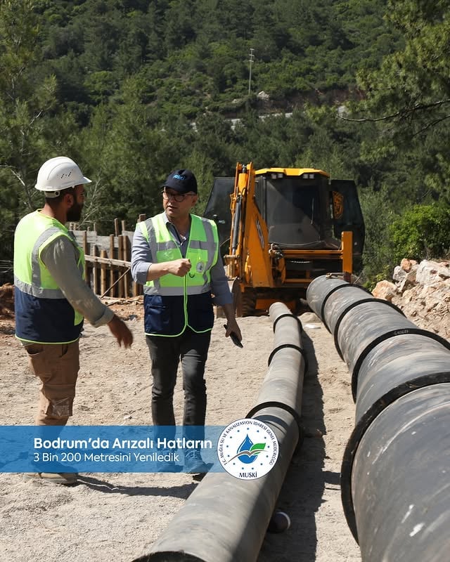 Bodrum İçme Suyu Altyapısı Yenileme Çalışmaları Devam Ediyor