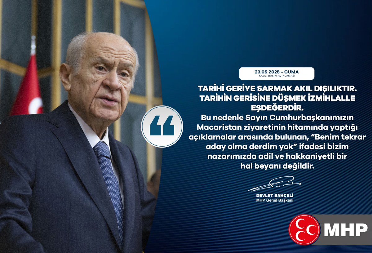 MHP'den Cumhurbaşkanı Erdoğan'ın Adaylık Açıklamasına Destek