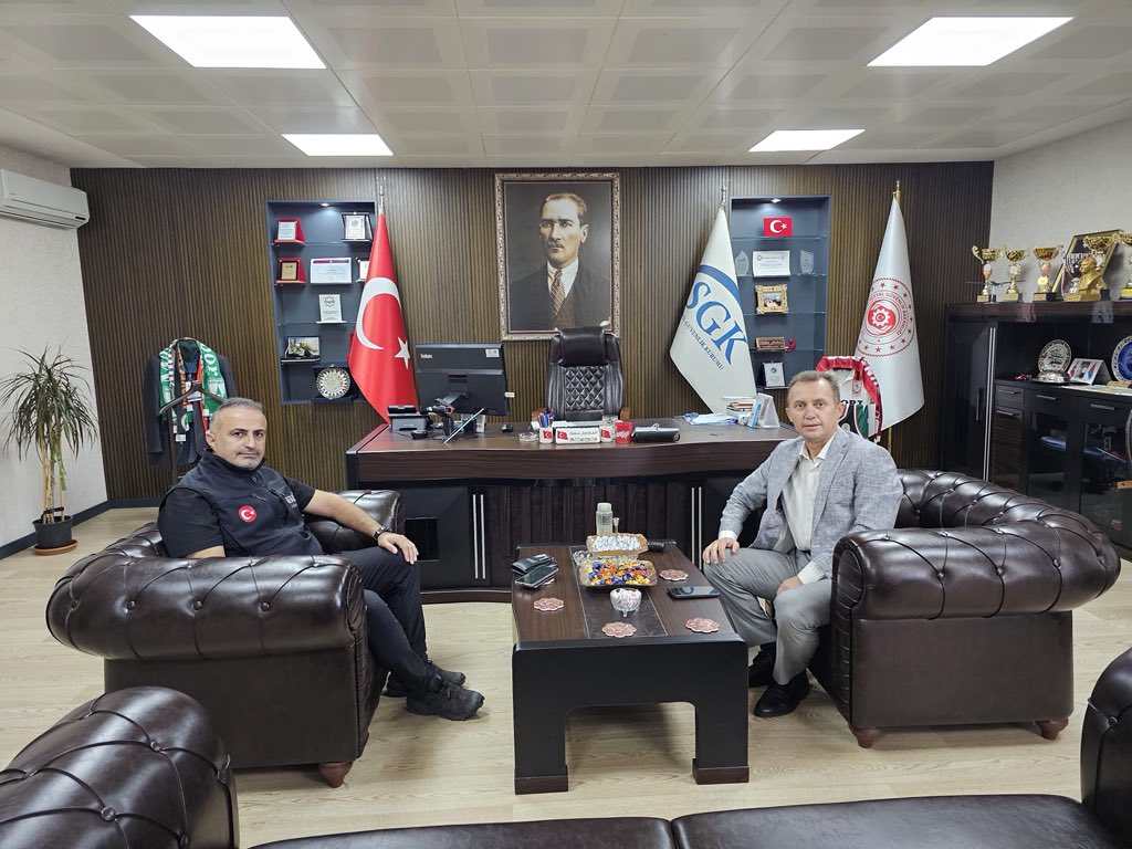 Muğla İl Afet ve Acil Durum Müdürü, SGK İl Müdürü'nü Ziyaret Etti