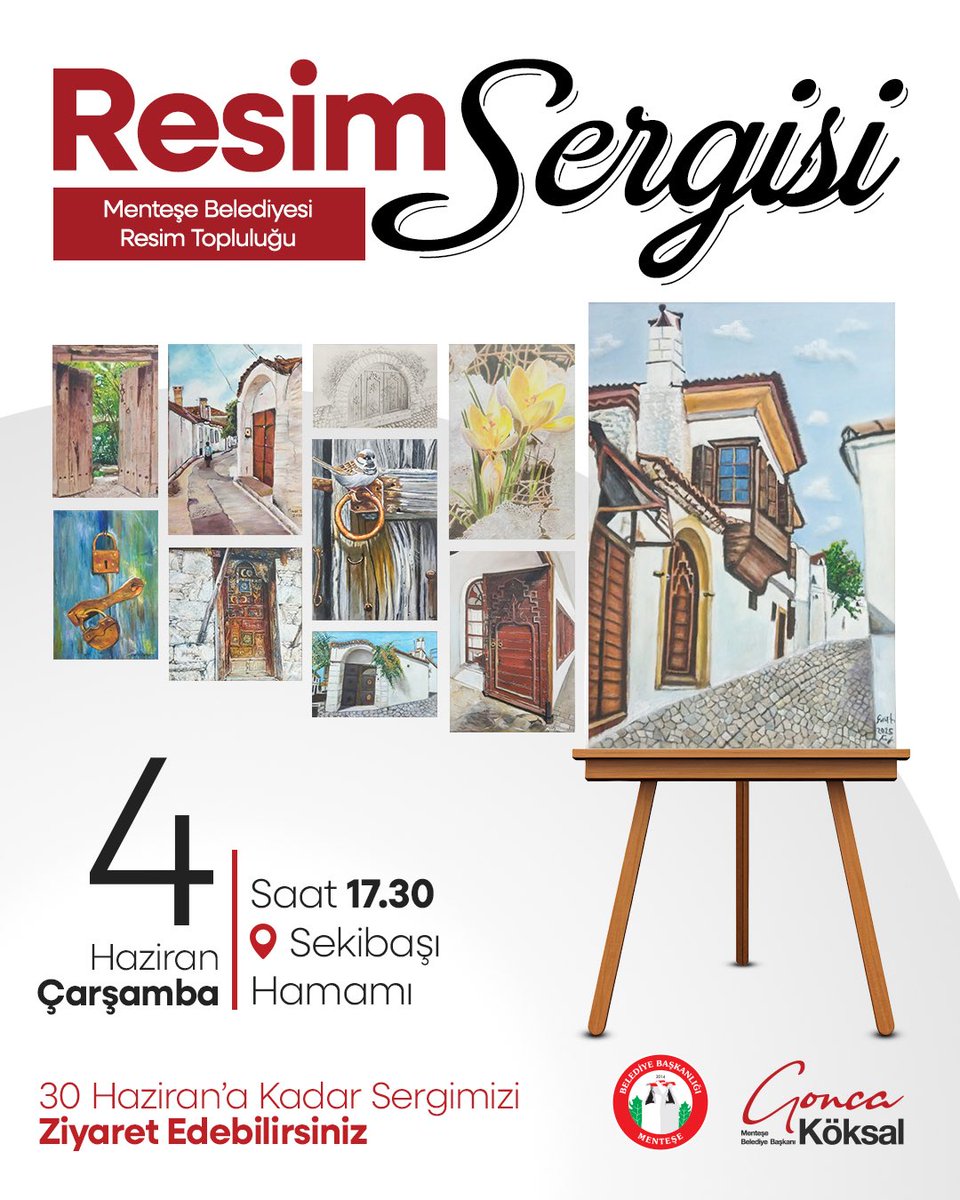 Menteşe Belediyesi Resim Topluluğu Eserleri Sekibaşı Hamamı'nda Sergileniyor