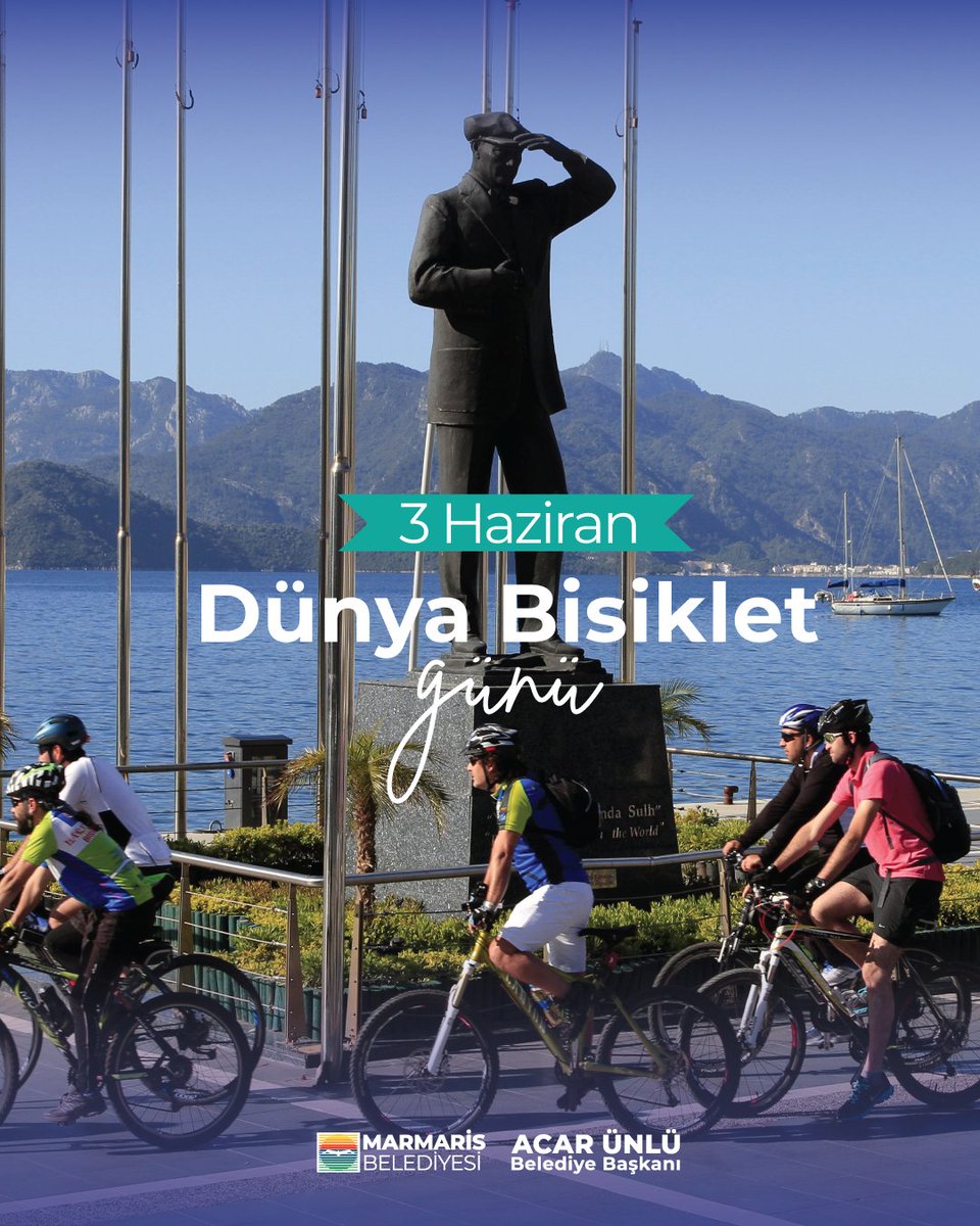 Marmaris'te Dünya Bisiklet Günü Kutlamalarıyla 710 Kilometrelik Bisiklet Rotası Coşkusu
