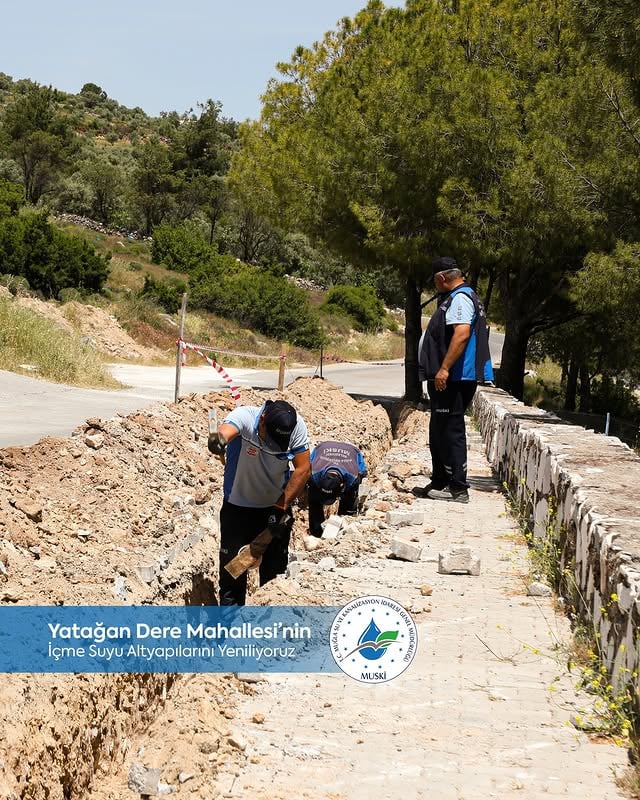 Muğla'da Dere Mahallesi İçme Suyu Hatları Yenilendi